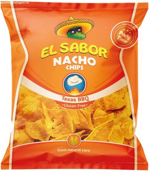 El sabor big nacho chips gluténmentes texas bbq 225 g