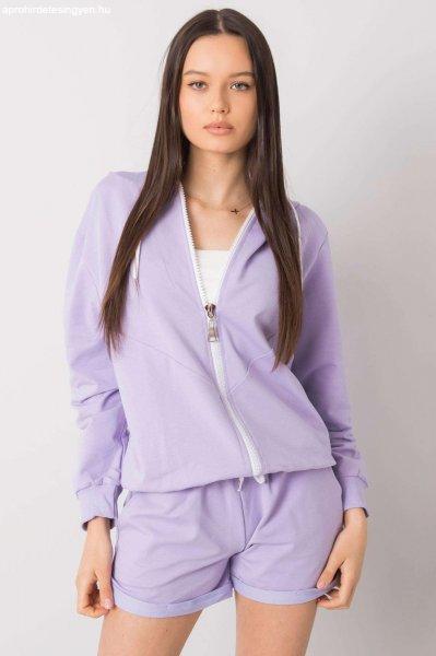 Rövidnadrág és pulóver szett cipzárral Cosima lila színű