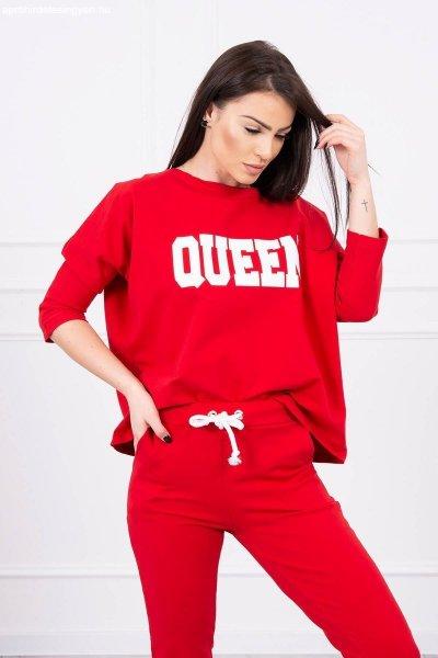 Szabadidő szett Queen felirattal modell 66977 piros