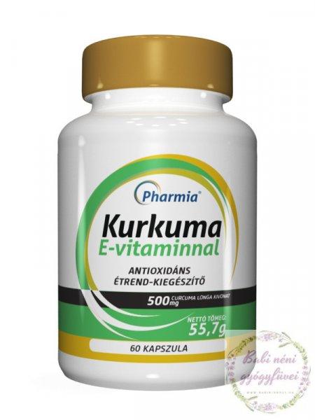 Pharmia Kurkuma e-vitaminnal 60 kapszula