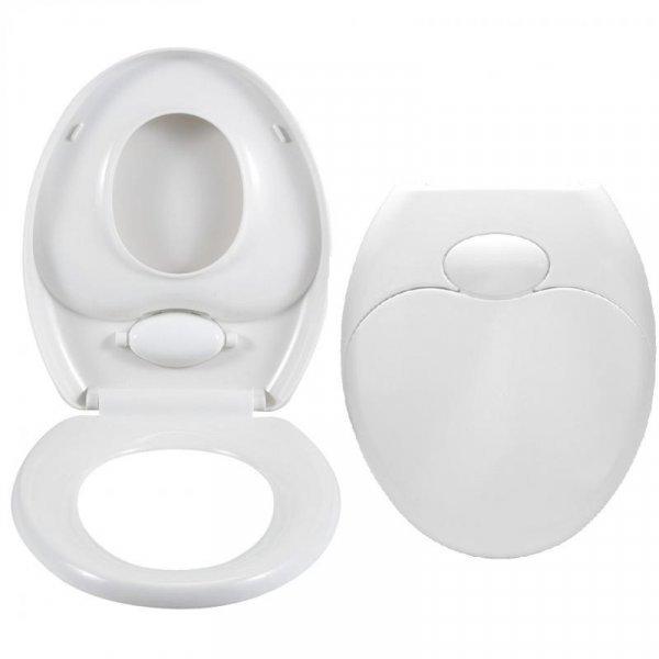 Családi Kombinálható WC Tető Soft Close Toalett - Gyerek És Felnőtt
Méretű Fehér Színű Wc Deszka Lecsapódásgátlós Fémzsanérral - Wc
Ülőke 4003 -