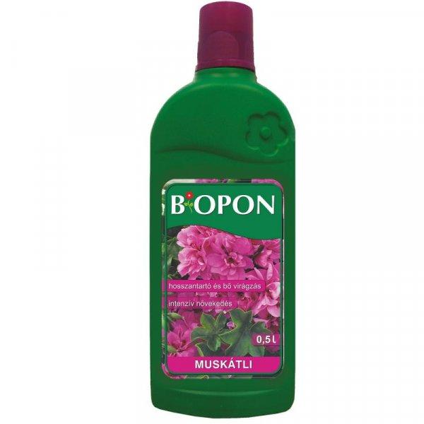 Biopon Muskátli Tápoldat 0,5L Biopon Többkomponensű Ásványi Műtrágya
Szobai És Erkélyi Virágágyi Növények Számára Szer - B1014  