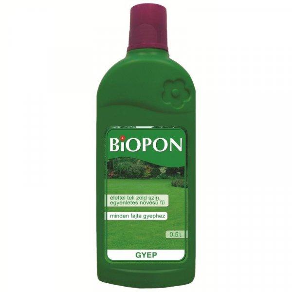 Biopon Gyep Tápoldat 0,5L  Biopon Innovatív Többkomponensű Ásványi
Műtrágya Gyep Élénkzöld Színéhez - B1166