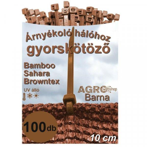 Barna gyorskötöző 10 cm (100 db)