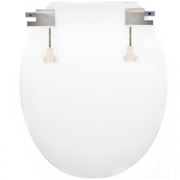  Fehér Színű WC Tető  Lassú Zárófedeles Soft Close Toalett - Fehér
Színű Műanyag Wc Deszka Lecsapódásgátló Fémzsanérral - Wc Ülőke P-10D
-