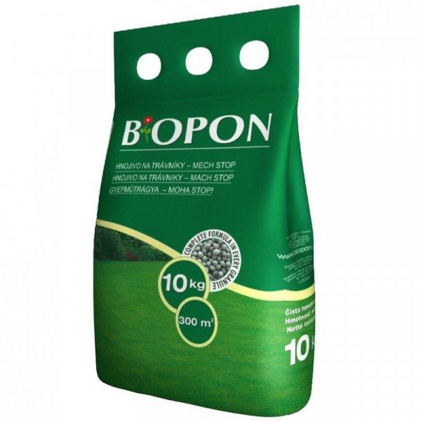 Biopon Moha-stop Gyepműtrágya 10kg  Biopon Granulátum 300 M2-Re Elegendő
Többkomponensű Professzionális Ásványi Tápanyag Gyephez - B1051