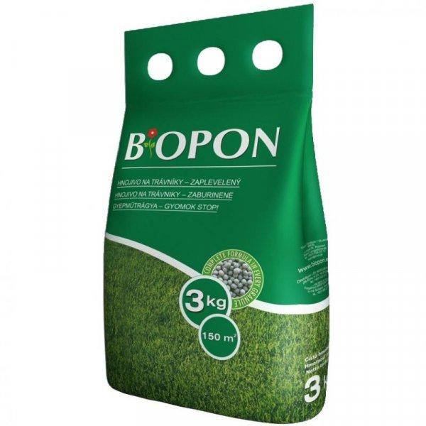Biopon Gyom-stop Gyepműtrágya 3kg  Biopon Granulátum 150 M2-Re Elegendő
Többkomponensű Professzionális Ásványi Tápanyag Gyephez - B1132