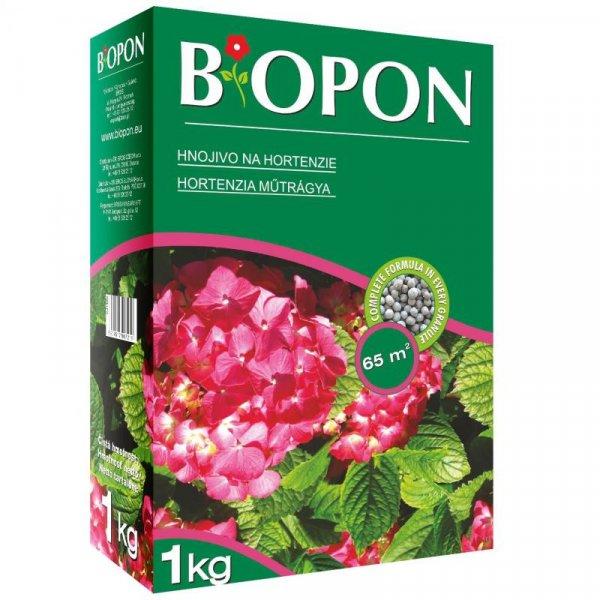 Biopon Hortenzia Műtrágya 1kg Biopon Granulátum 65 M2-Re Elegendő
Többkomponensű Professzionális Ásványi Tápanyag Hortenziához - B1127