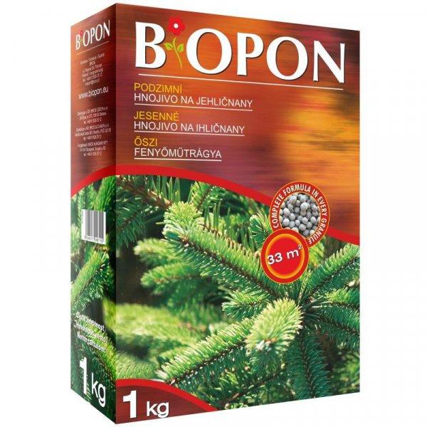 Biopon Őszi Fenyő Műtrágya 1kg  Biopon Granulátum 33 M2-Re Elegendő
Többkomponensű Professzionális Ásványi Tápanyag Tűlevelű Növényekhez -
B1078