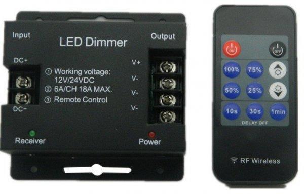 LED vezérlő fényerőszabályzó távirányítóval rádiós 96W 11 gombos 2
év garancia
