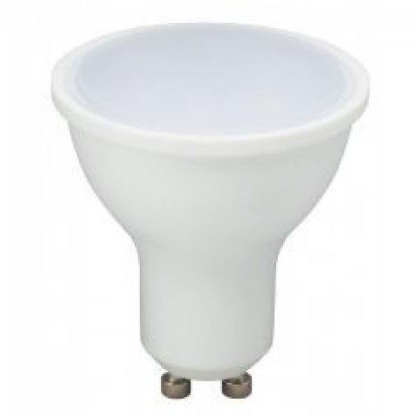 LED spot égő GU10 7W MelegFehér/2700K 620lumen tej búra 3 év garancia