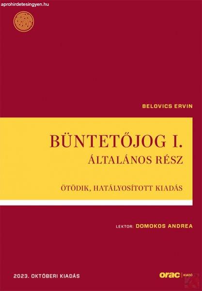 BÜNTETŐJOG I. - ÁLTALÁNOS RÉSZ (2023)