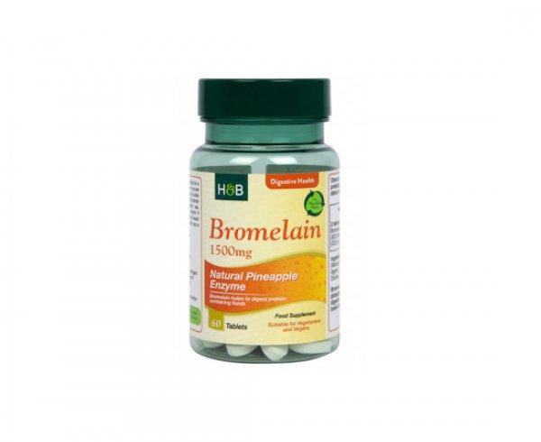 H&B bromelain enzim tabletta 1500mg 60 db