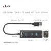 USB Club3D USB 3.2 Gen1 Type-A, 3 Ports Hub with Gigabit Eth