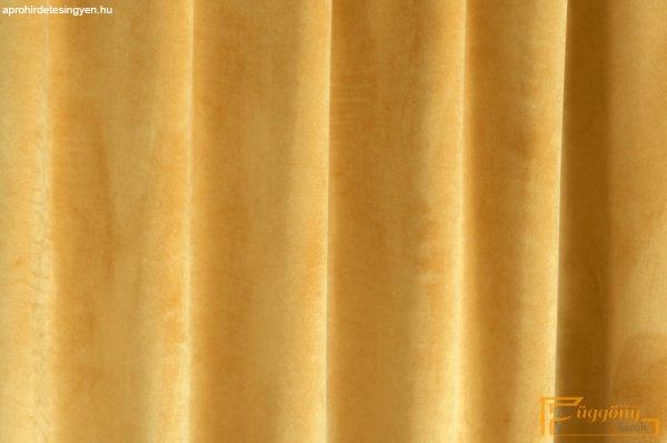 (37 szín) Savaria plüss dekorációs függöny-Mustár