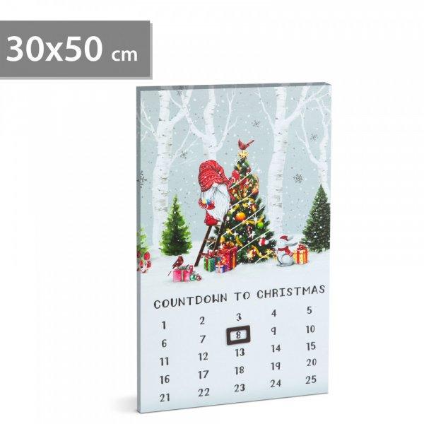 Family LED-es fali kép - kalendárium - 3 melegfehér LED - 30 x 50 cm (58466)