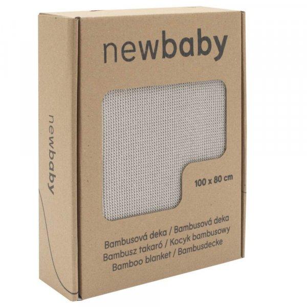 Bambusz kötött takaró New Baby 100x80 cm light grey