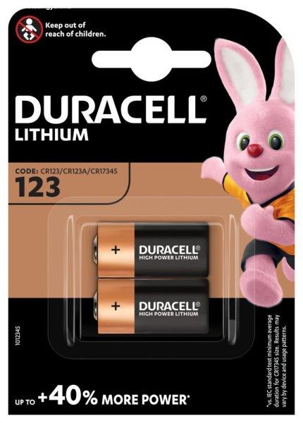 Duracell CR123 3V-os lithium elem (CR17345) bl/2