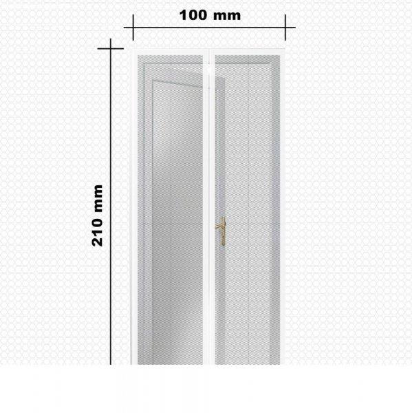 Szúnyogháló függöny ajtóra, mágneses 210x100cm FEHÉR