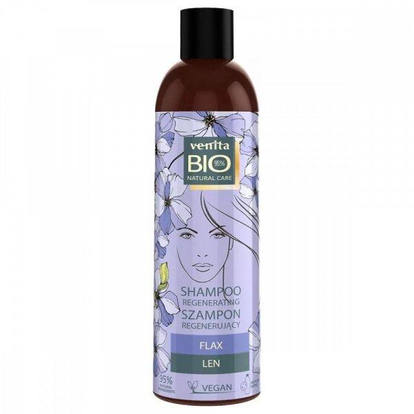 Venita 95% bio natural vegán regeneráló hajsampon sérült, törékeny hajra
lenmag kivonattal 300 ml