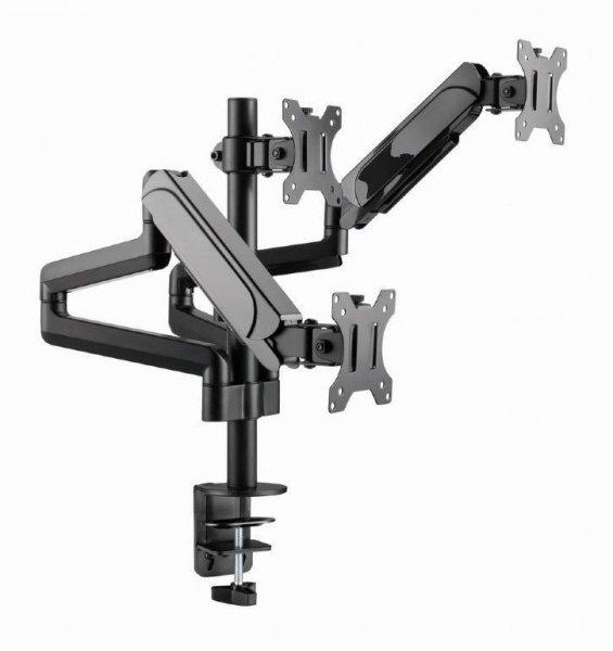 Gembird MA-DA3-01 Desk mounted adjustable mounting arm for 3 monitors
full-motion 17"-27" Black
