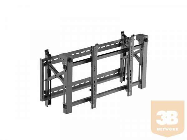 Videófal konzol pop-out funkcióval, 8 pontos finombeállítással,
VESA600x400, max 70kg