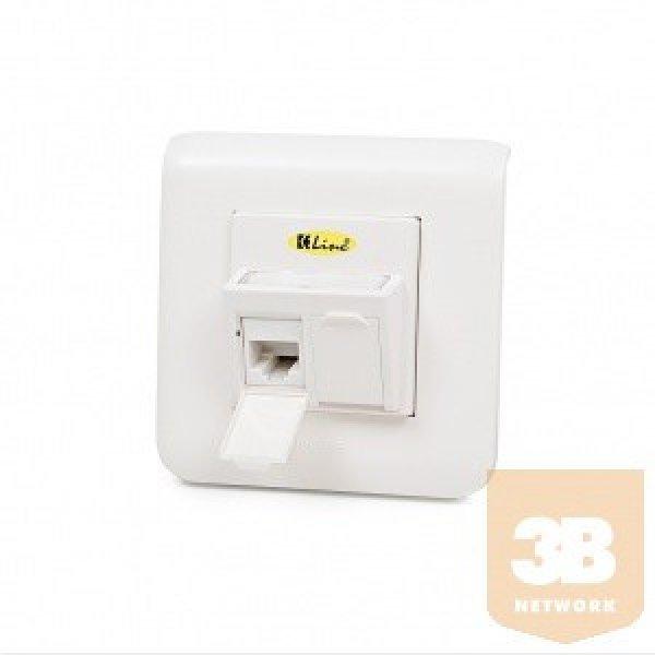 KELine 601120-UP + KEJ-C5E-U-TL(2) Modulo45 süllyesztett aljzat, Kategória 5E,
2xRJ45/u csatlakozóval