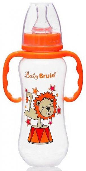 Baby Bruin polipropilén fogantyús cumisüveg, 240ml oroszlán