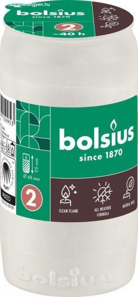 Töltő Bolsius, 40 h, 110 g, 48x95 mm, a kahanca, fehér, olaj