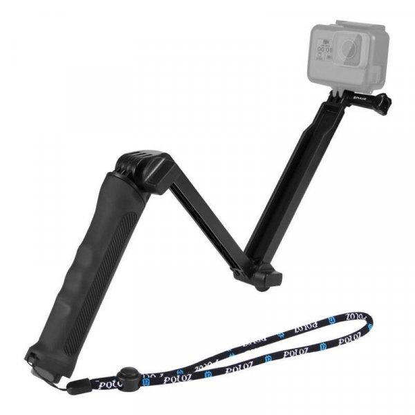 Összecsukható Selfie Stick/Tripod Puluz sportkamerákhoz PU202 fekete