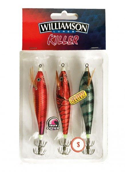 Williamson Squid & Octopus Killer Fish Glow Kit 7,5cm 11g 3db csali tintahalra
(14WIFKITK1)