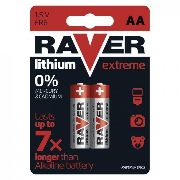 Batéria RAVER FR6, líthiová batéria, AA tužka