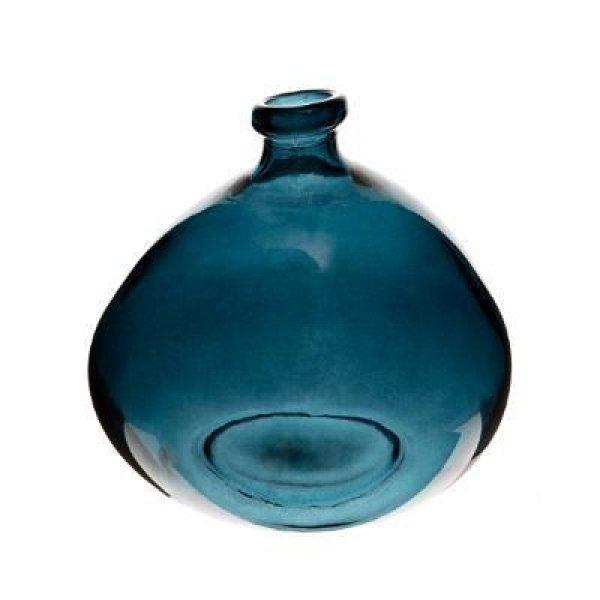 Kerek üveg váza, újrahasznosított üvegből, 23 cm, kék - BULLE DE SAVON -
Butopêa