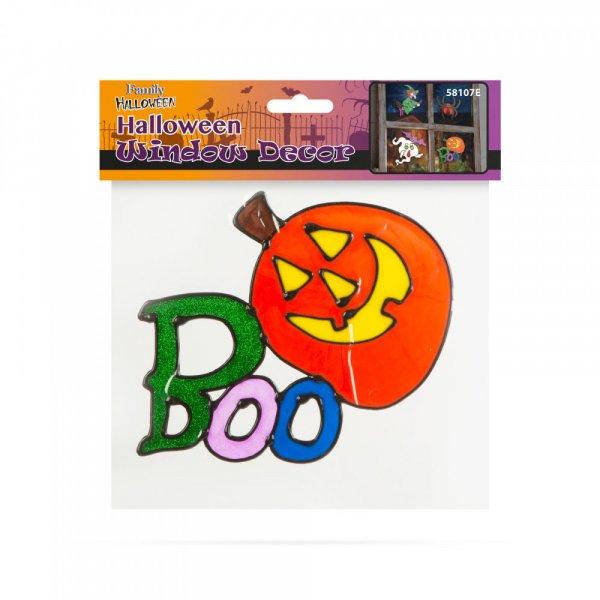 Halloween-i ablakdekor - "Boo" tök (58107E)