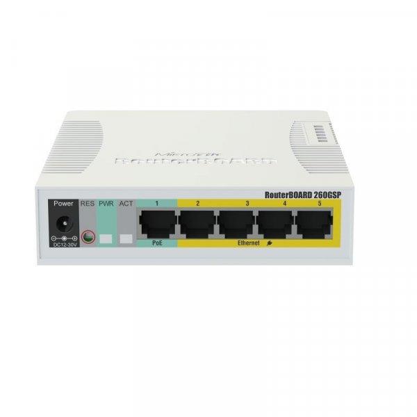 Mikrotik - MikroTik Cloud Smart Switch 260GSP CSS106-1G-4P-1S