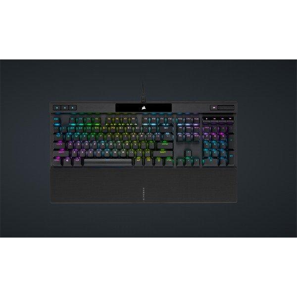 CORSAIR Vezetékes Billentyűzet Gaming, K70 RGB PRO, Mechanikus, CHERRY MX Red
switch, Alumínium keret, US, szürke