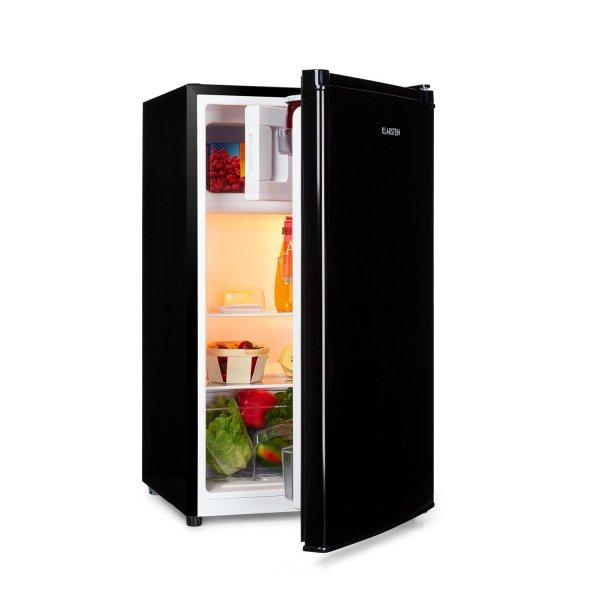 Klarstein Cool Cousin, hűtőszekrény fagyasztóval, 70/11 liter, 40 dB, E
energiahatékonysági osztály, fekete