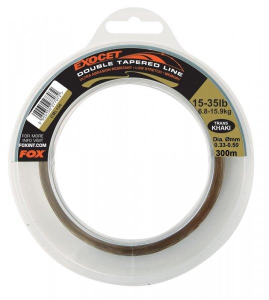 Fox Exocet® Double Tapered Line Trans Khaki 0.33-0.50mm 300m monofil dobófejes
zsinór (CML156)