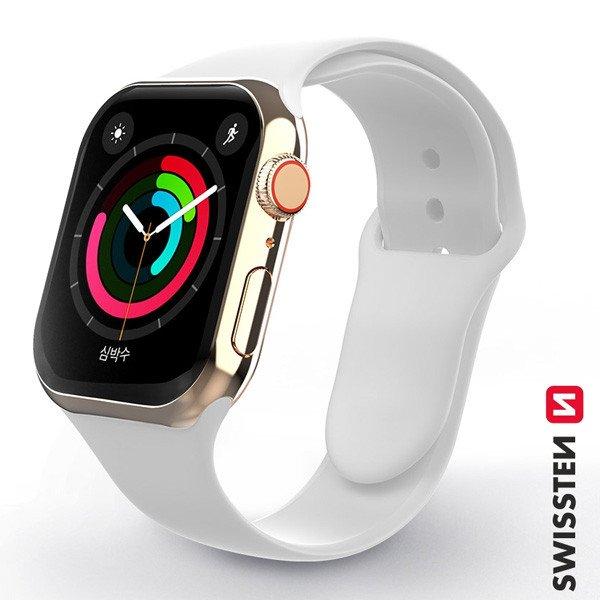 Swissten szilikon karpánt  Apple Watch 38-40, fehér