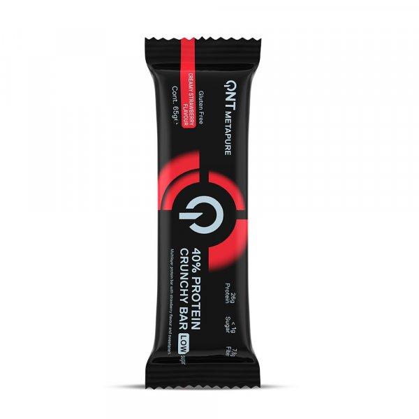 QNT METAPURE 40% Protein Crunchy Bar 65g Creamy Strawberry 