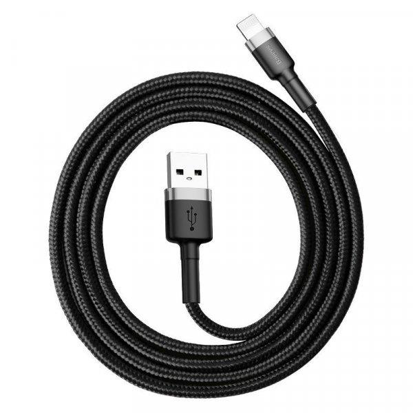 Baseus Cafule 2.4A Lightning USB-kábel 0.5m (szürke-fekete)
