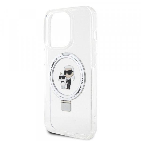 Karl Lagerfeld Ringstand Karl and Choupette MagSafe Apple iPhone 15 Pro (6.1)
hátlapvédő tok fehér (KLHMP15LHMRSKCH)