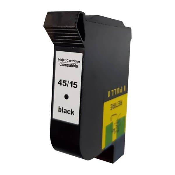 HQ Premium HP 45 51645A HP 15 C6615A Black (BK@40 ML) Utángyártott Tintapatron