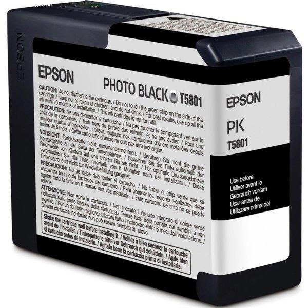 Epson T5801 tintapatron photo black ORIGINAL 