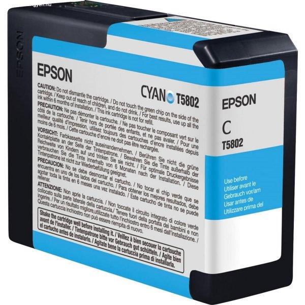Epson T5802 tintapatron cyan ORIGINAL 