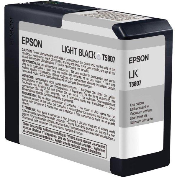 Epson T5807 tintapatron light black ORIGINAL 