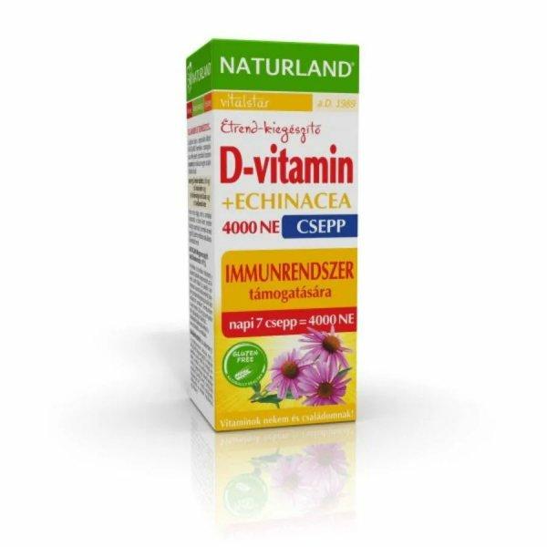 Naturland D-vitamin 4000NE+Echinacea csepp 30ml