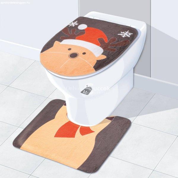 Rénszarvasos karácsonyi WC ülőke dekor