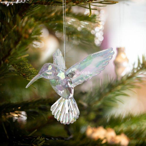 Family Karácsonyi dísz - irizáló, akril kolibri - 95 x 100 x 65 mm