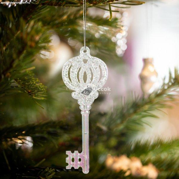 Family Karácsonyi dísz - irizáló, akril kulcs - 165 x 60 x 10 mm